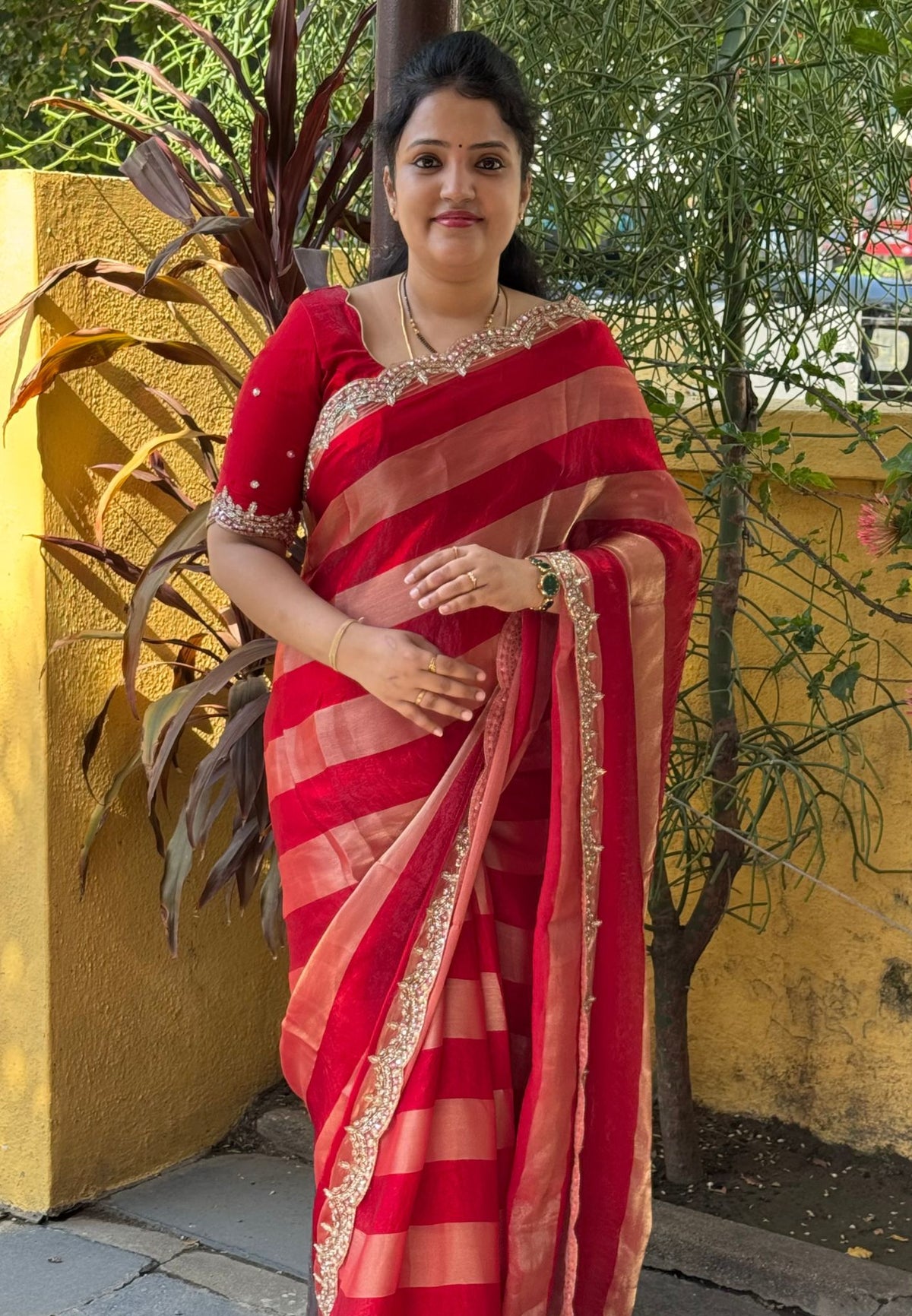 Designer Saree-Red