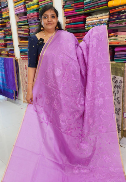 Silk Kota Saree -Purple
