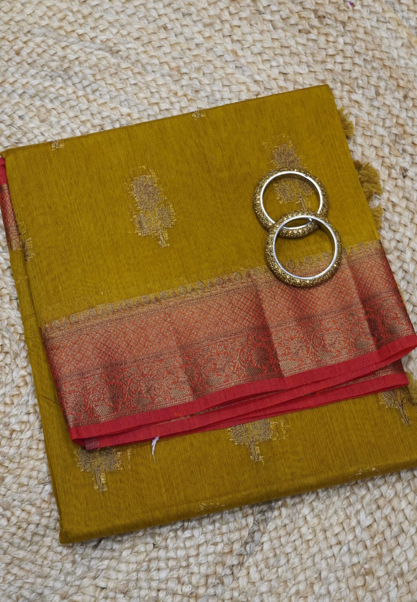 Bamboo Saree - Mehndi Green