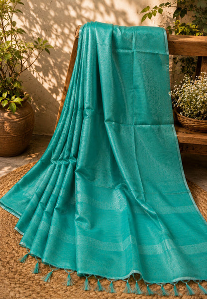 Bhagalpur Cotton Saree -Ramar Green
