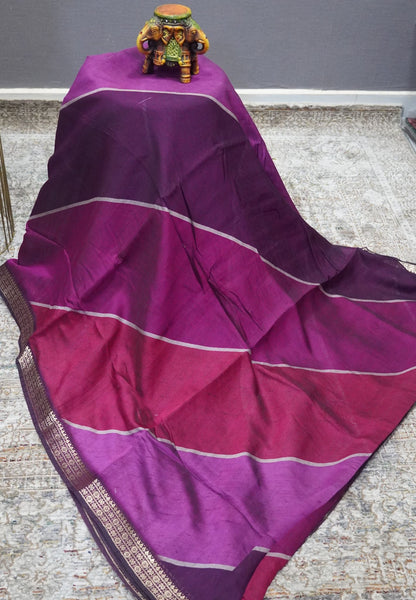 Malai Cotton Saree-Purple