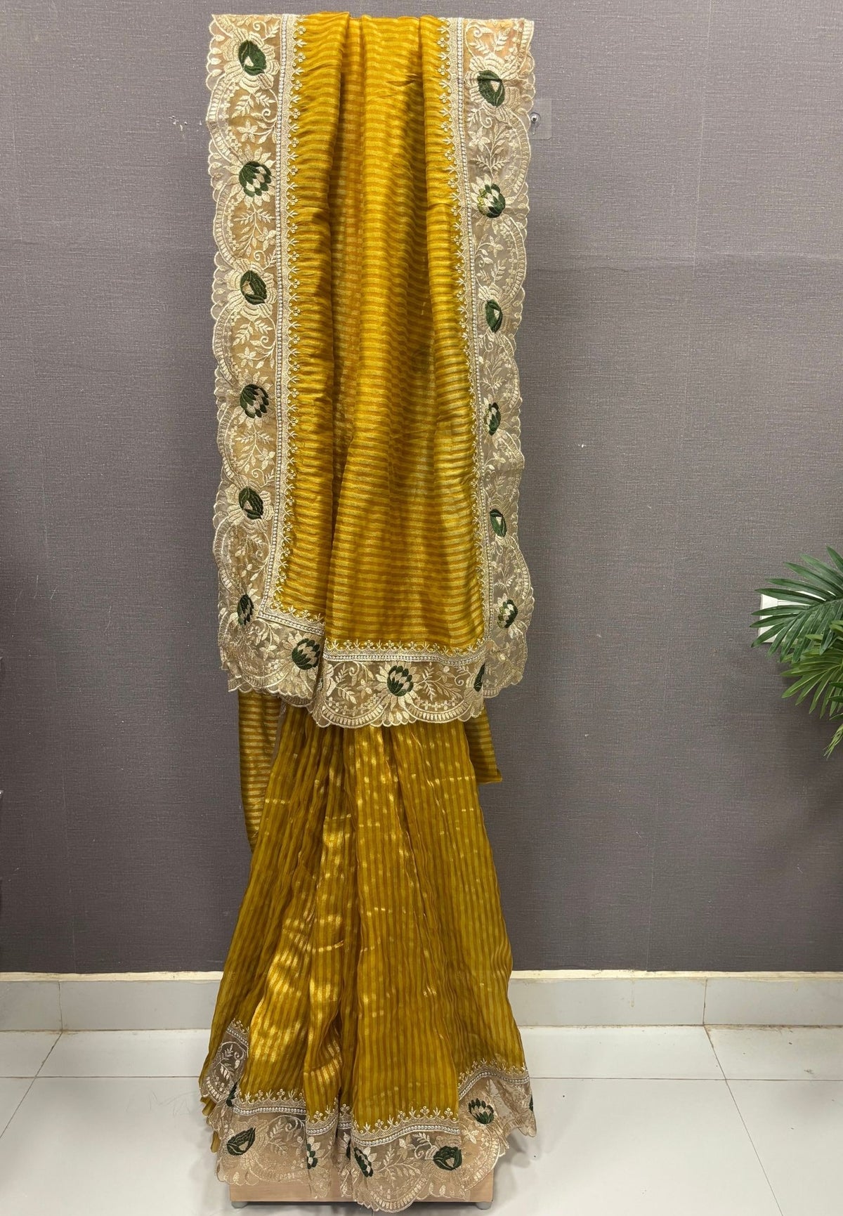Designer Saree-Yellow