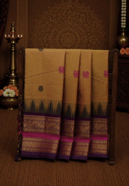 Chettinad Cotton Saree-Pinkish Green