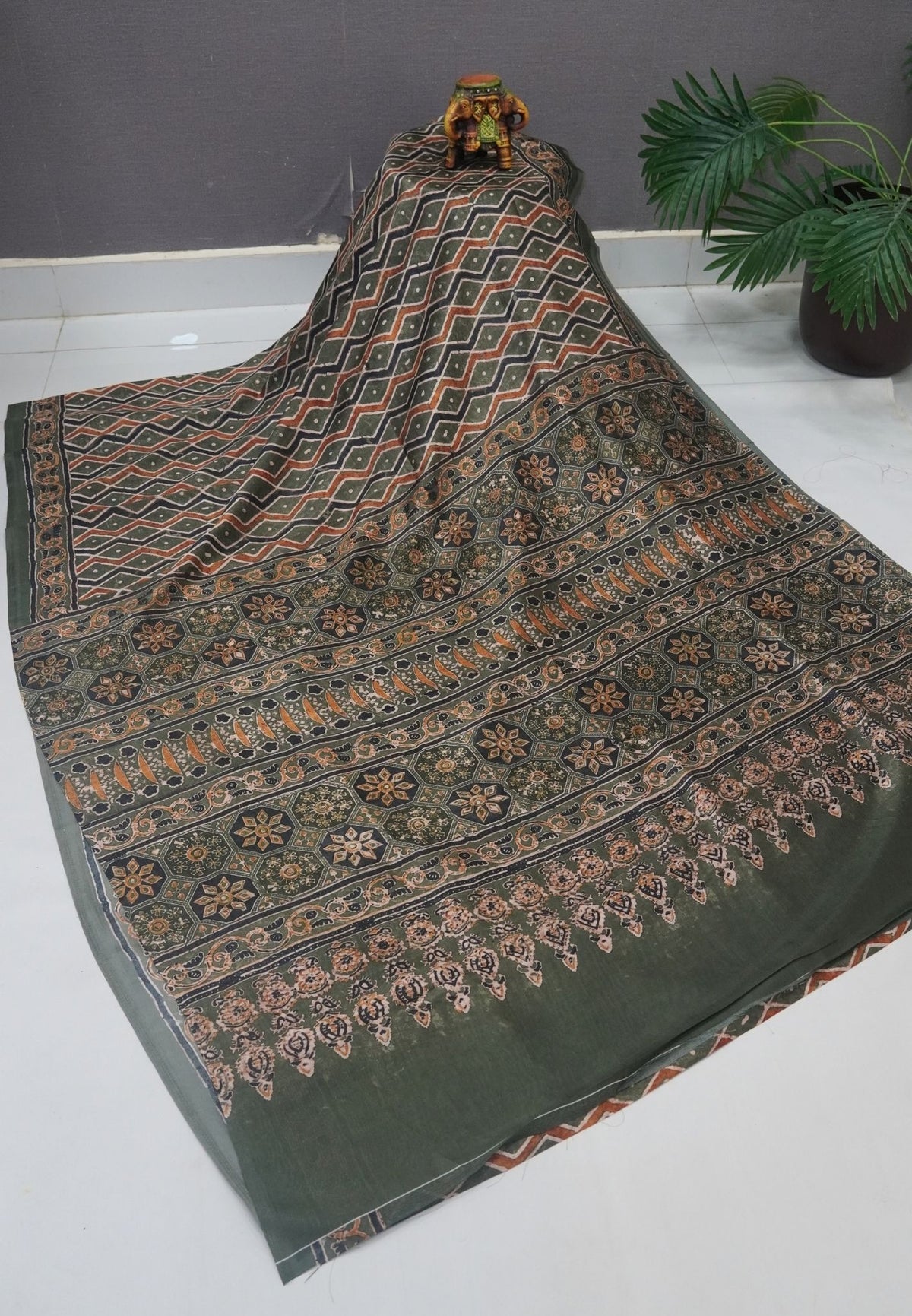 Premium Silk Saree-Sage Green