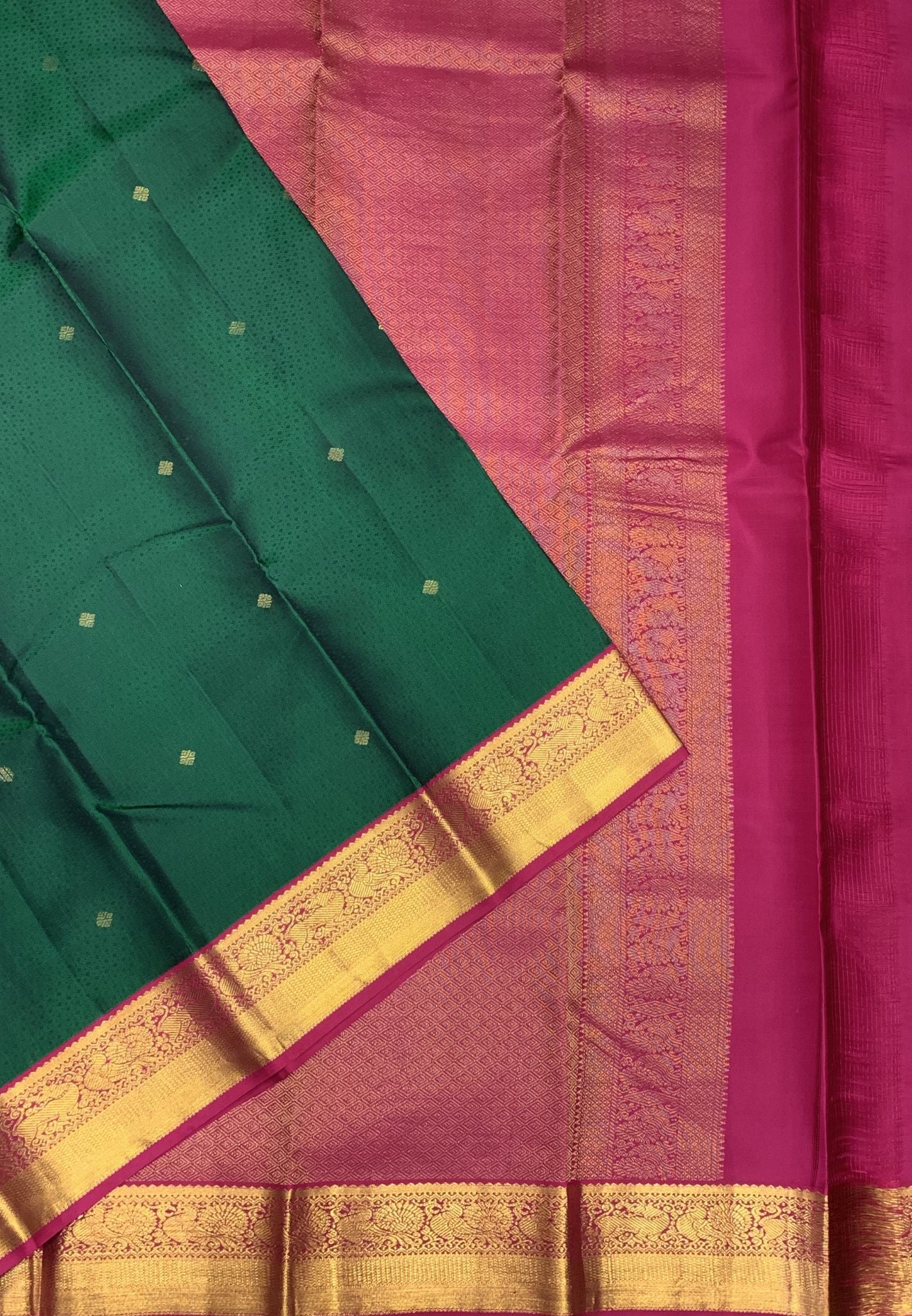 Pure Kanchipuram - Bottle Green