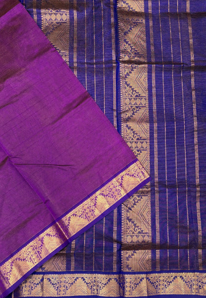 Pure Silk Cotton Saree-Magenta In Vairaoosi Zari With Contrast Border