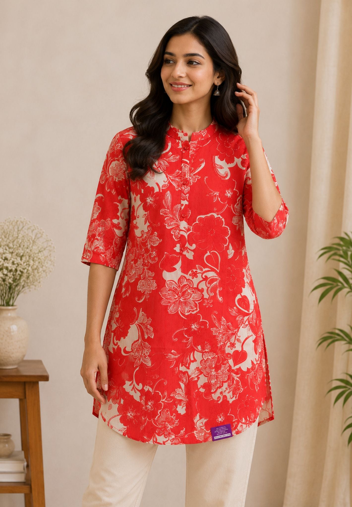 Tunic-Peachish Red