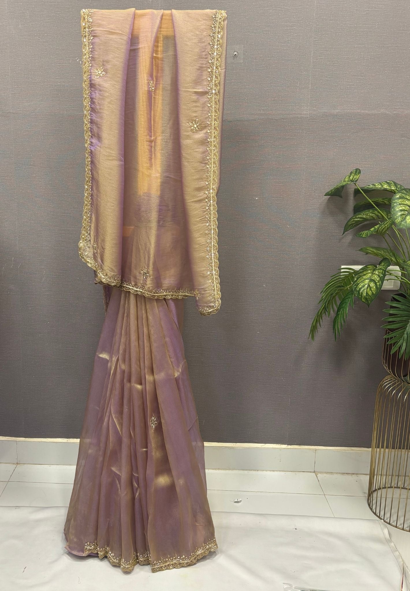 Designer Saree-Lavender