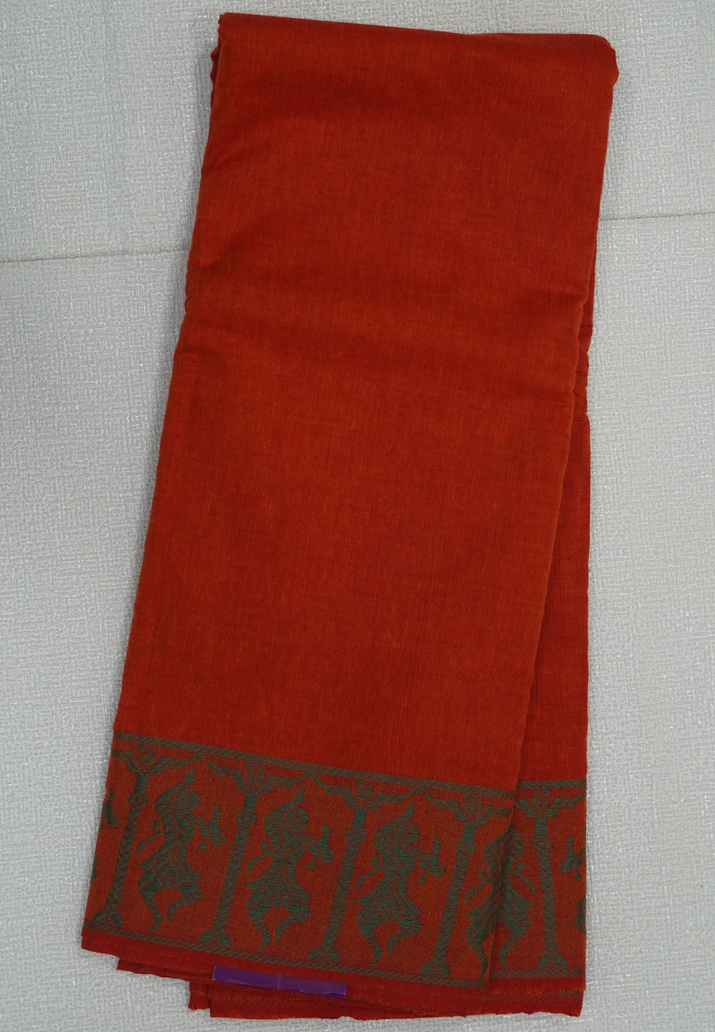 Cotton Dance Saree-Orange