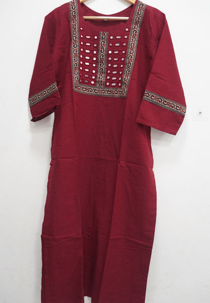 Kurti-Mirror Work