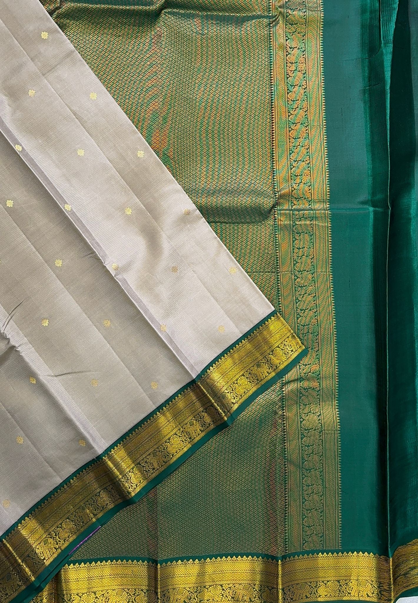 Pure Kanchipuram Silk Saree - Beige
