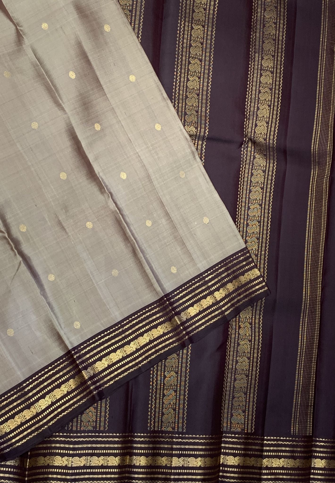 Pure Silk Saree - Grey