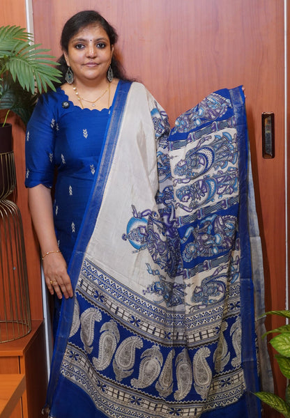 Unstitched Sawar Suit - Kalamkari Dupatta