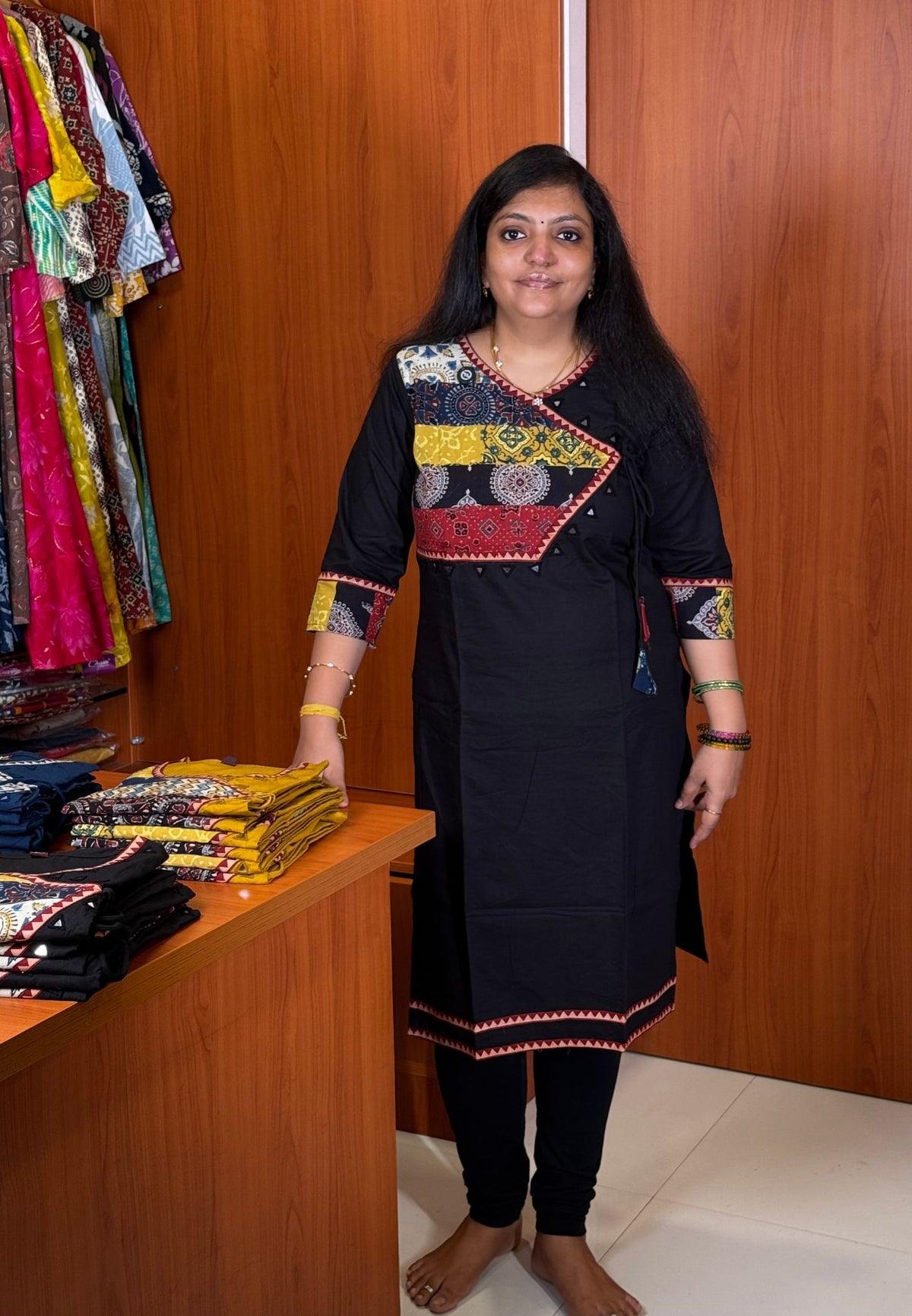 Kurti with Mirror Work