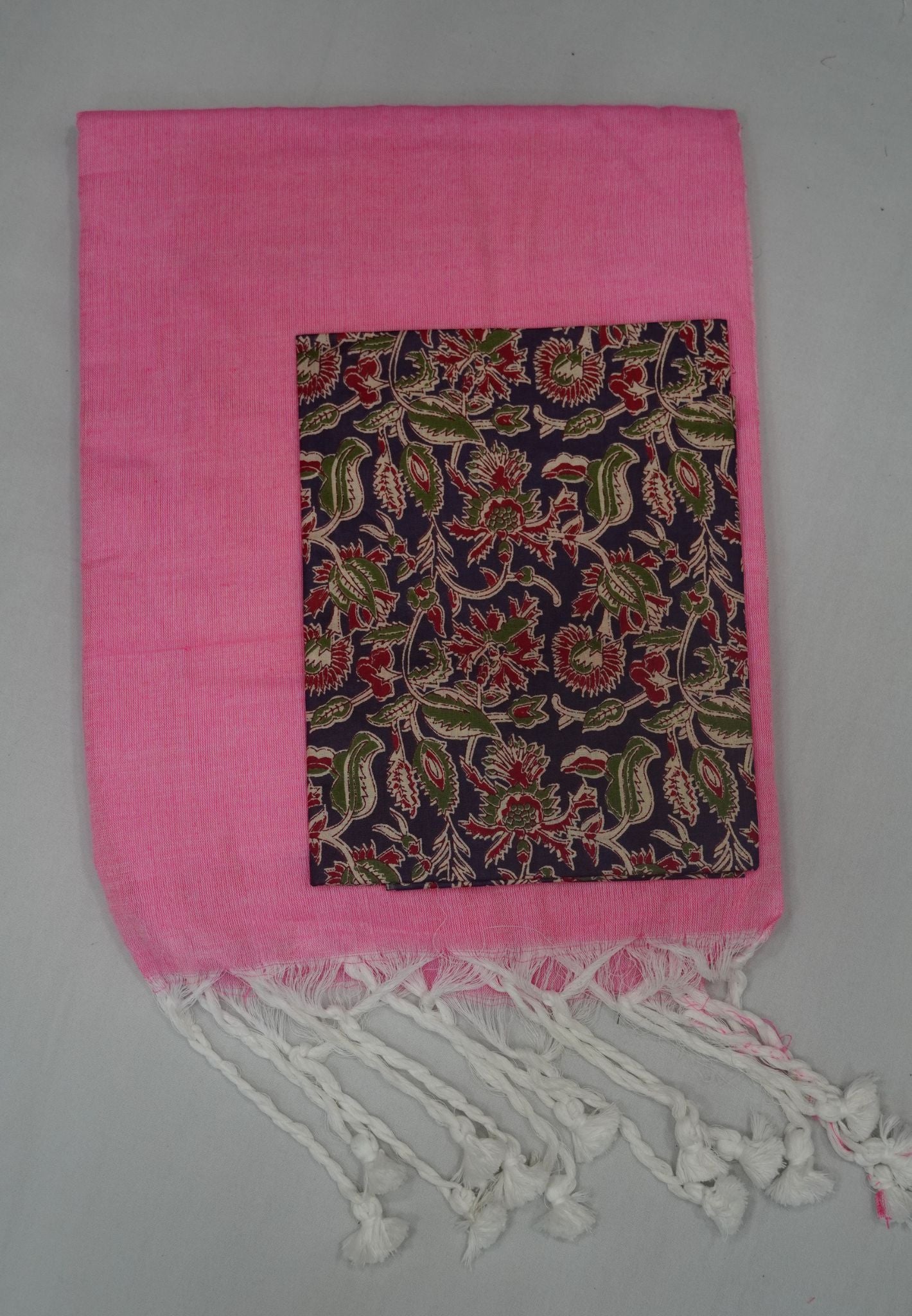 Khadi Cotton Saree - Baby Pink