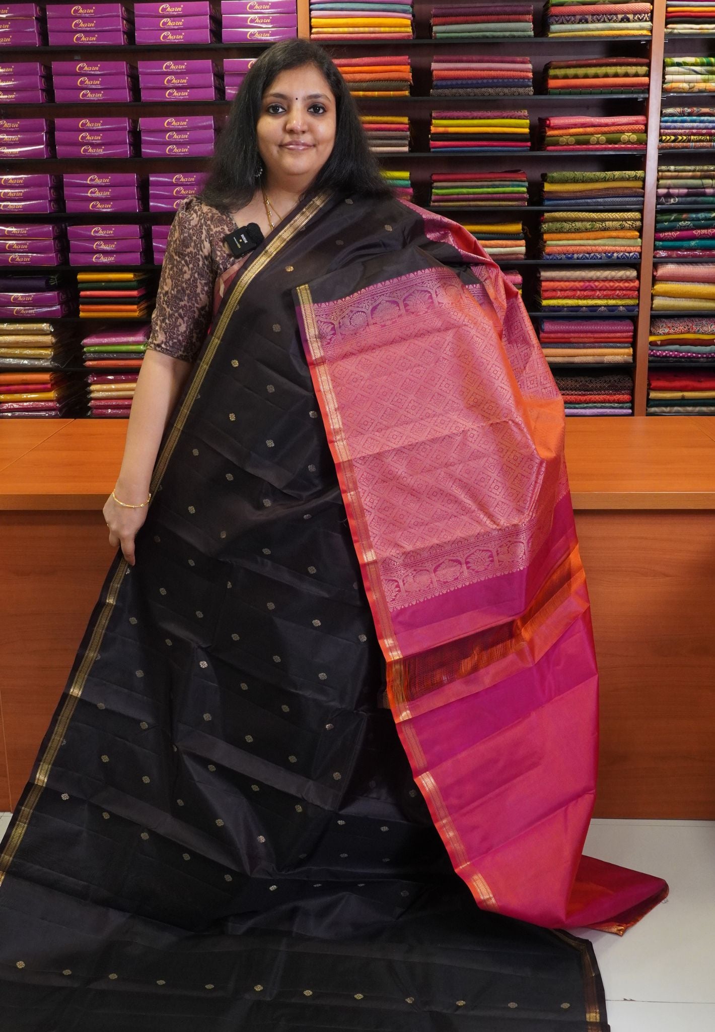 Pure Kanchipuram Saree - Brown
