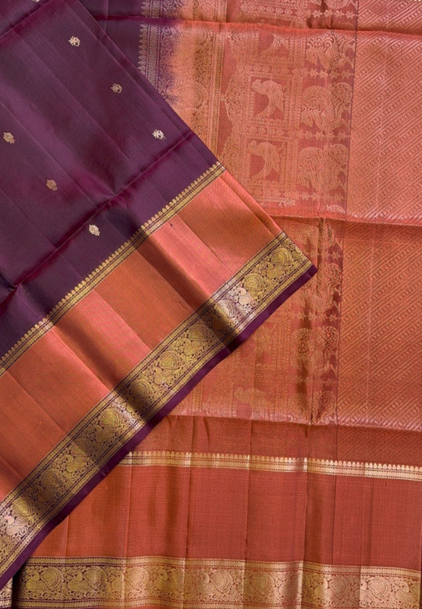 Pure Silk Saree-Maroon with Contrast Retapet Border