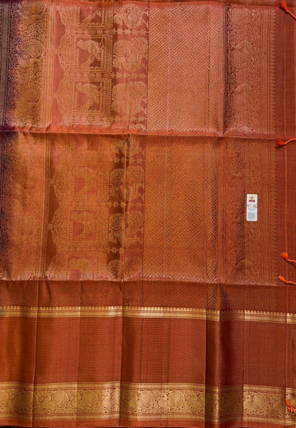Pure Silk Saree-Maroon with Contrast Retapet Border