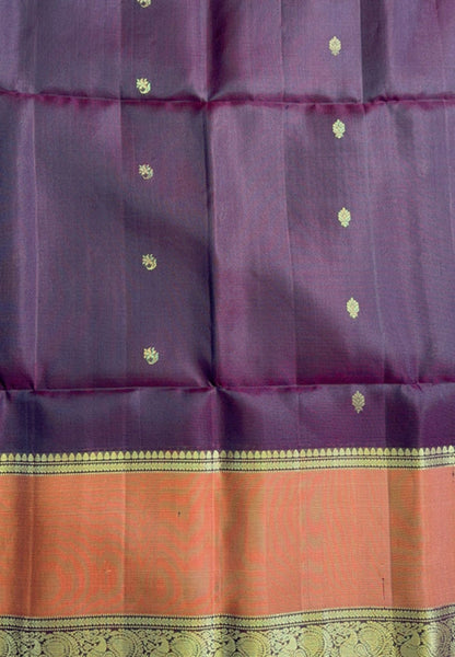 Pure Silk Saree-Maroon with Contrast Retapet Border