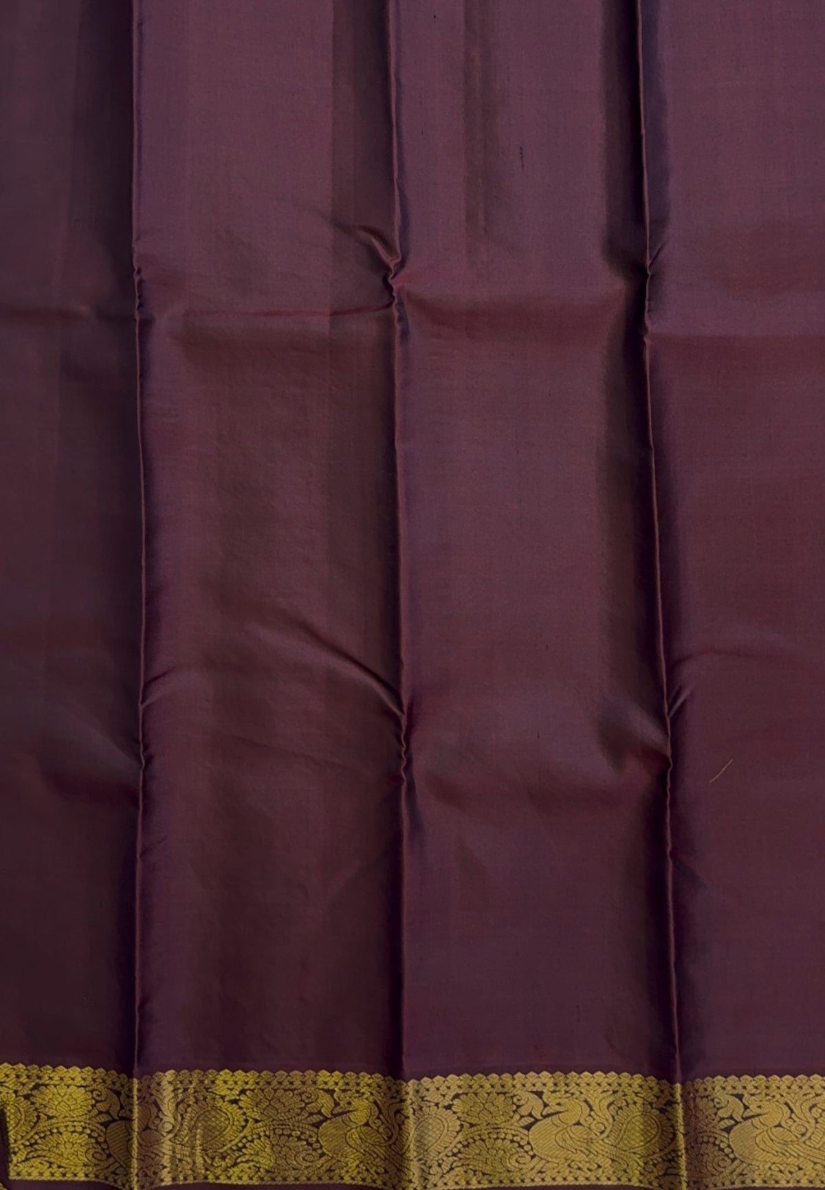 Pure Korvai Kanchipuram Silk Saree – Red with Maroon Annapakshi Border