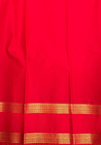 Budget Kanchipuram Saree-Navy Blue with Contrast Border