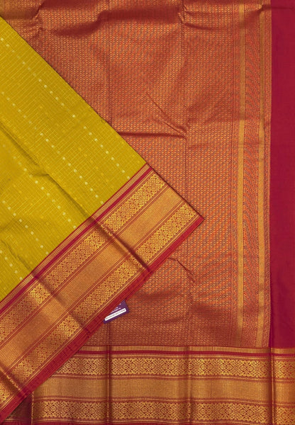 Budget Kanchipuram Saree-Mango Yellow