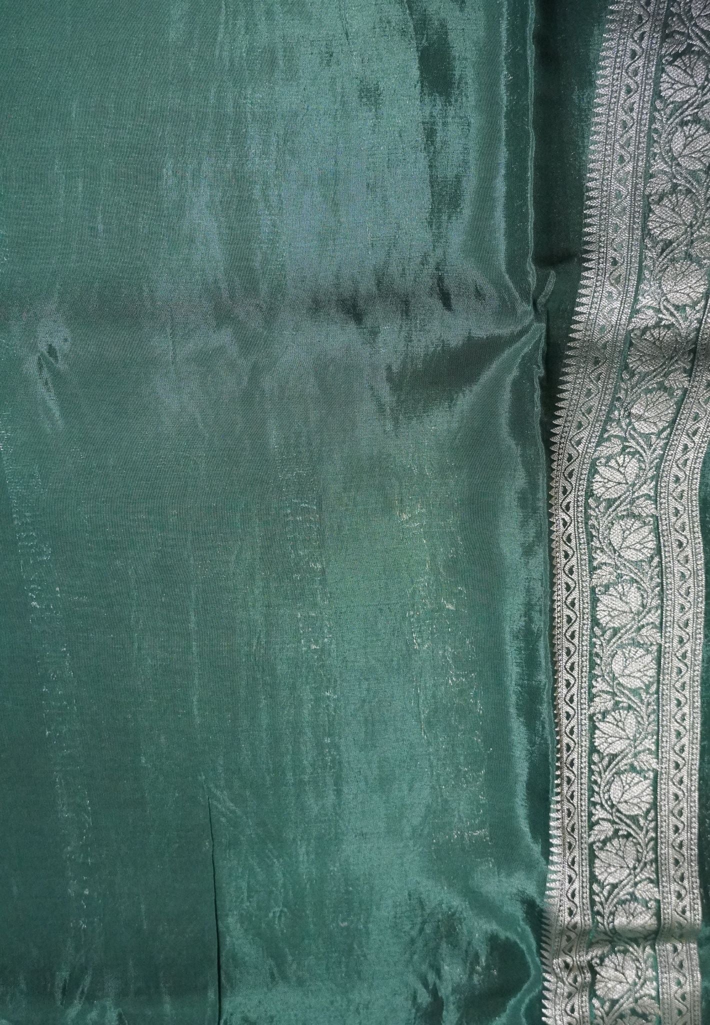 Banarasi Crepe Saree-Green