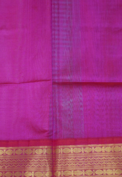 Pure Silk Cotton Saree- Palum Pazhamum Small Checks