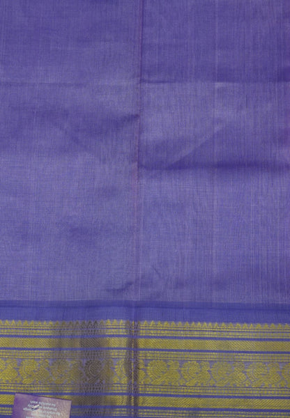 Pure Silk Cotton Saree-Mitai Pink in Golden Zari Checks with Contrast Border