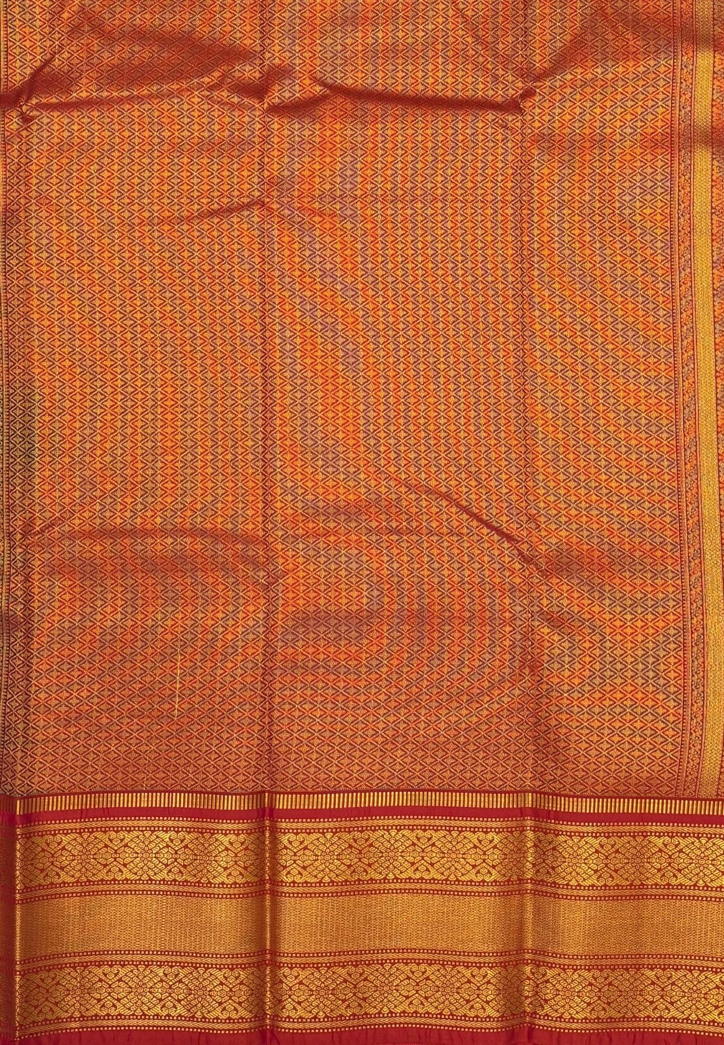 Budget Kanchipuram Saree-Grass Green