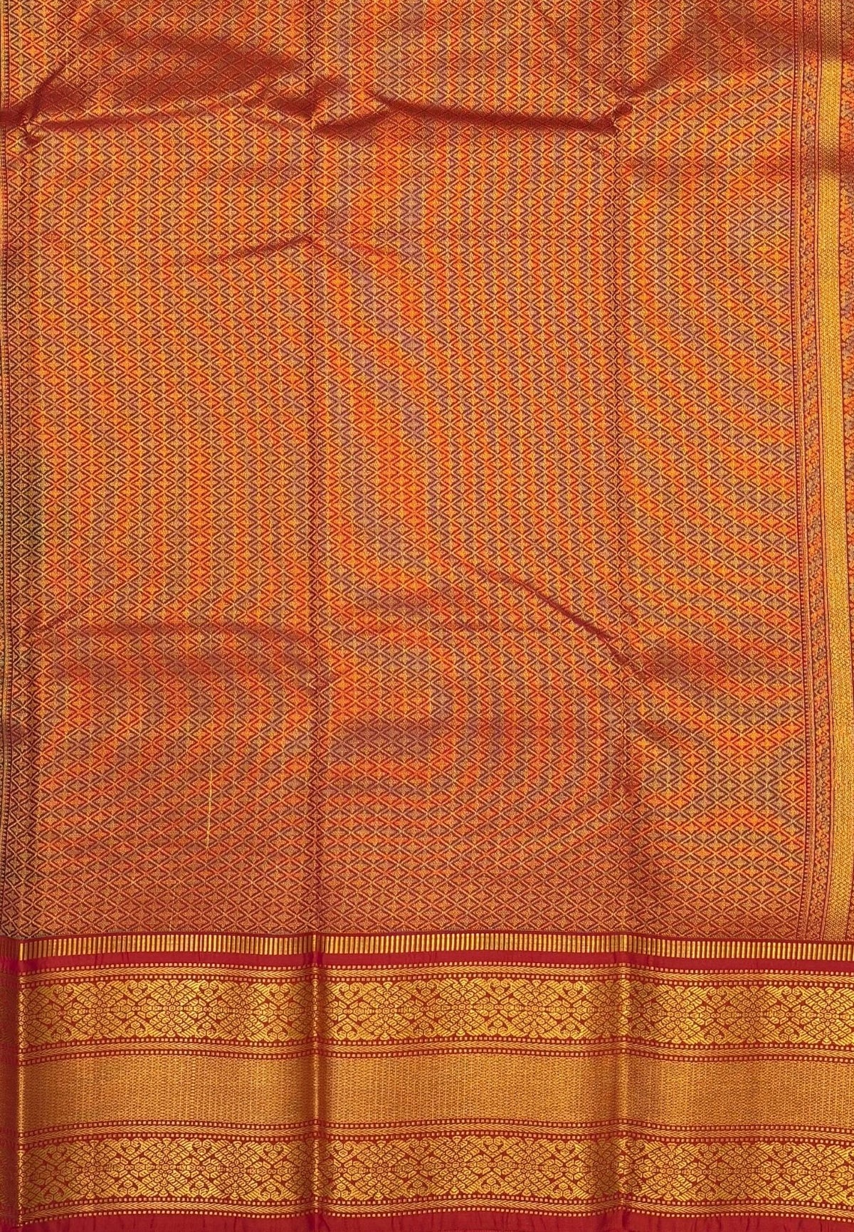 Budget Kanchipuram Saree-Grass Green