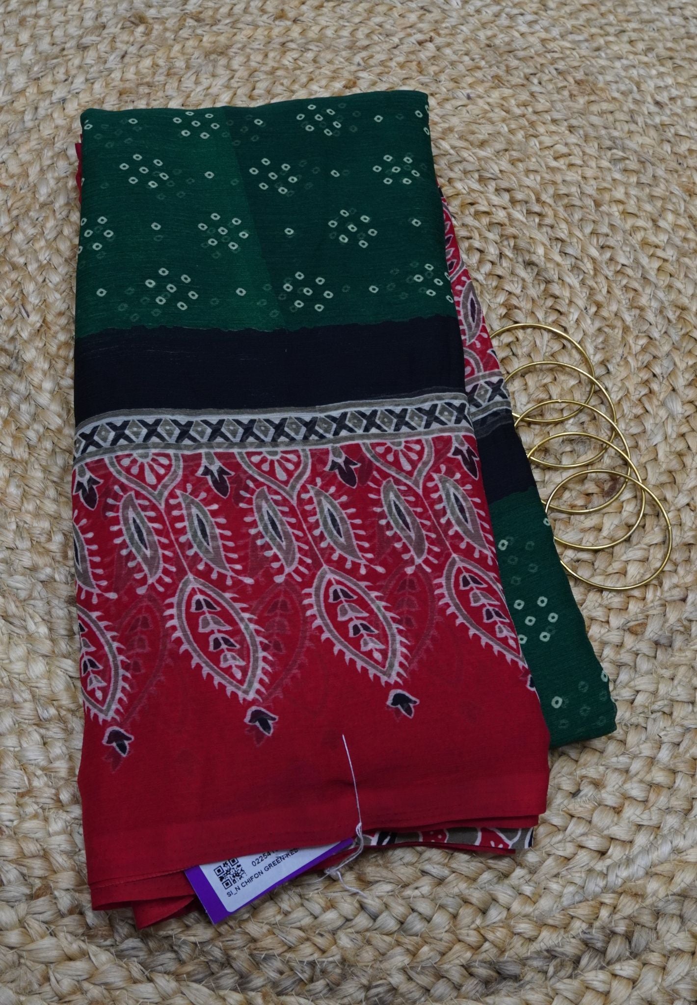 Chiffon Saree -Green