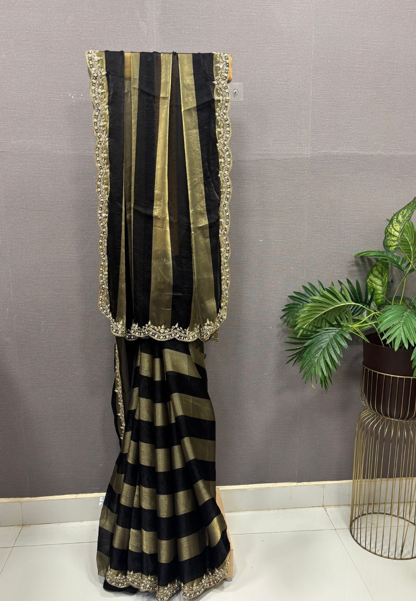 Designer Saree-Black