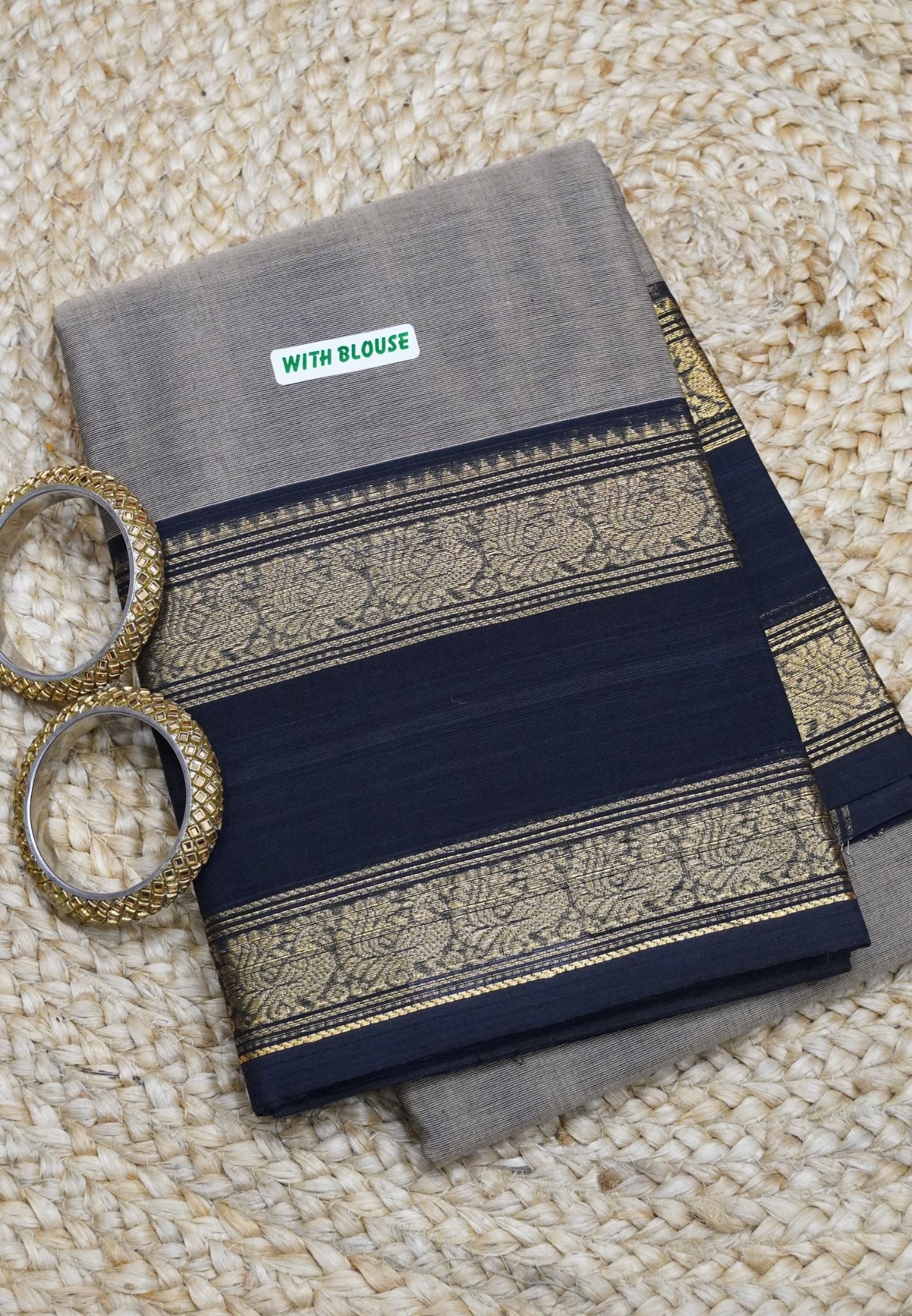 Chettinad Cotton Saree - Beige