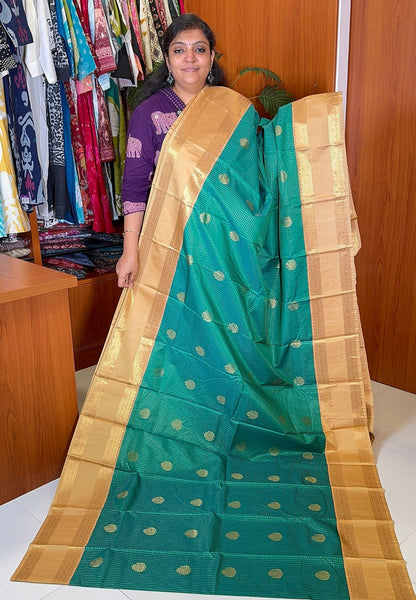 Budget Kanchipuram Silk Saree-Green