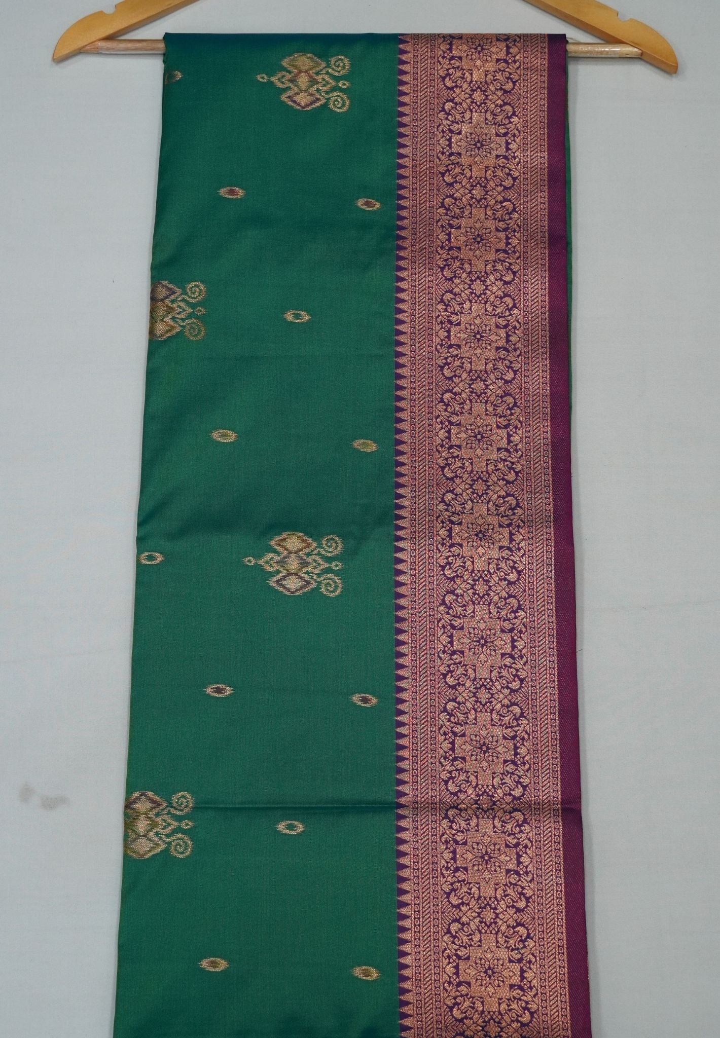 Semi Silk Saree-Teal Green