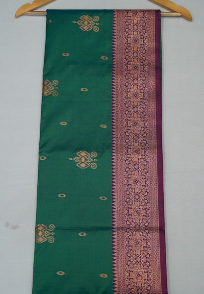 Semi Silk Saree-Teal Green