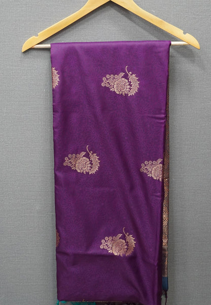 Semi Silk Saree-Wine