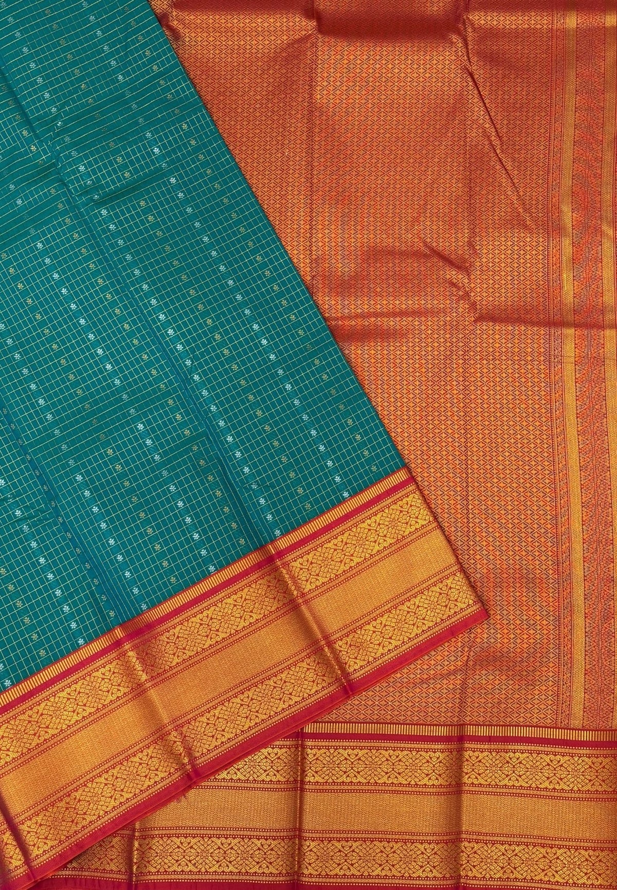 Budget Kanchipuram Saree-Ramar Green