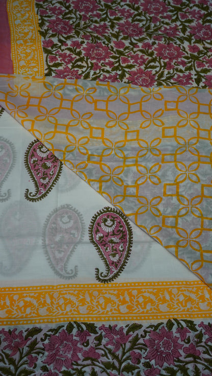 Mul Mul Cotton Saree Mango Print