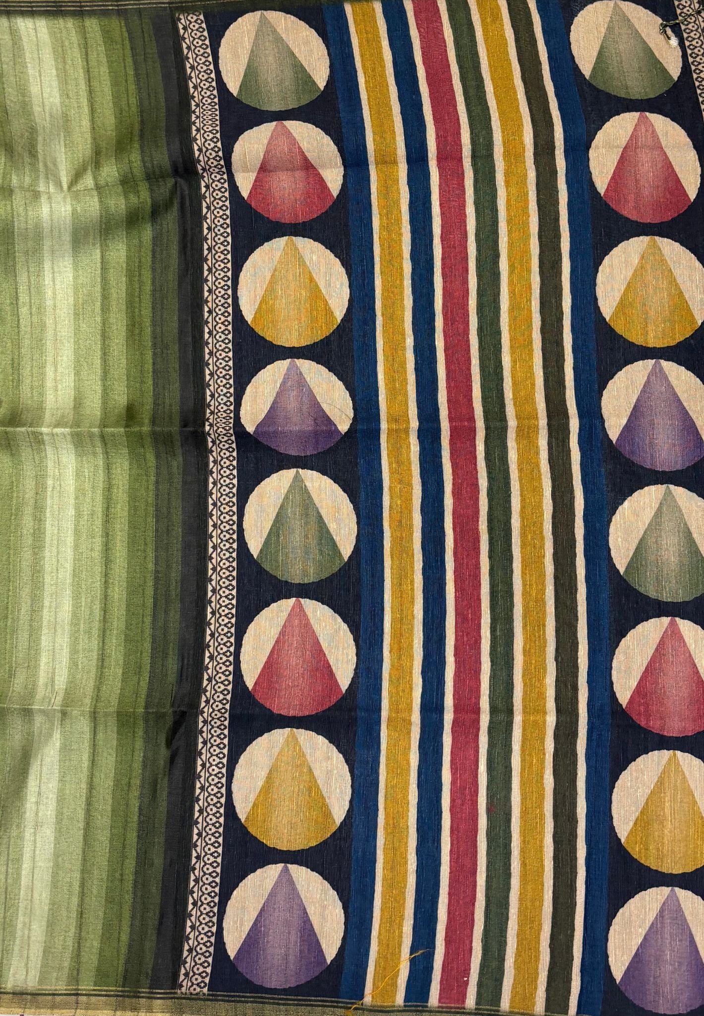 Matka Tussar saree -Green