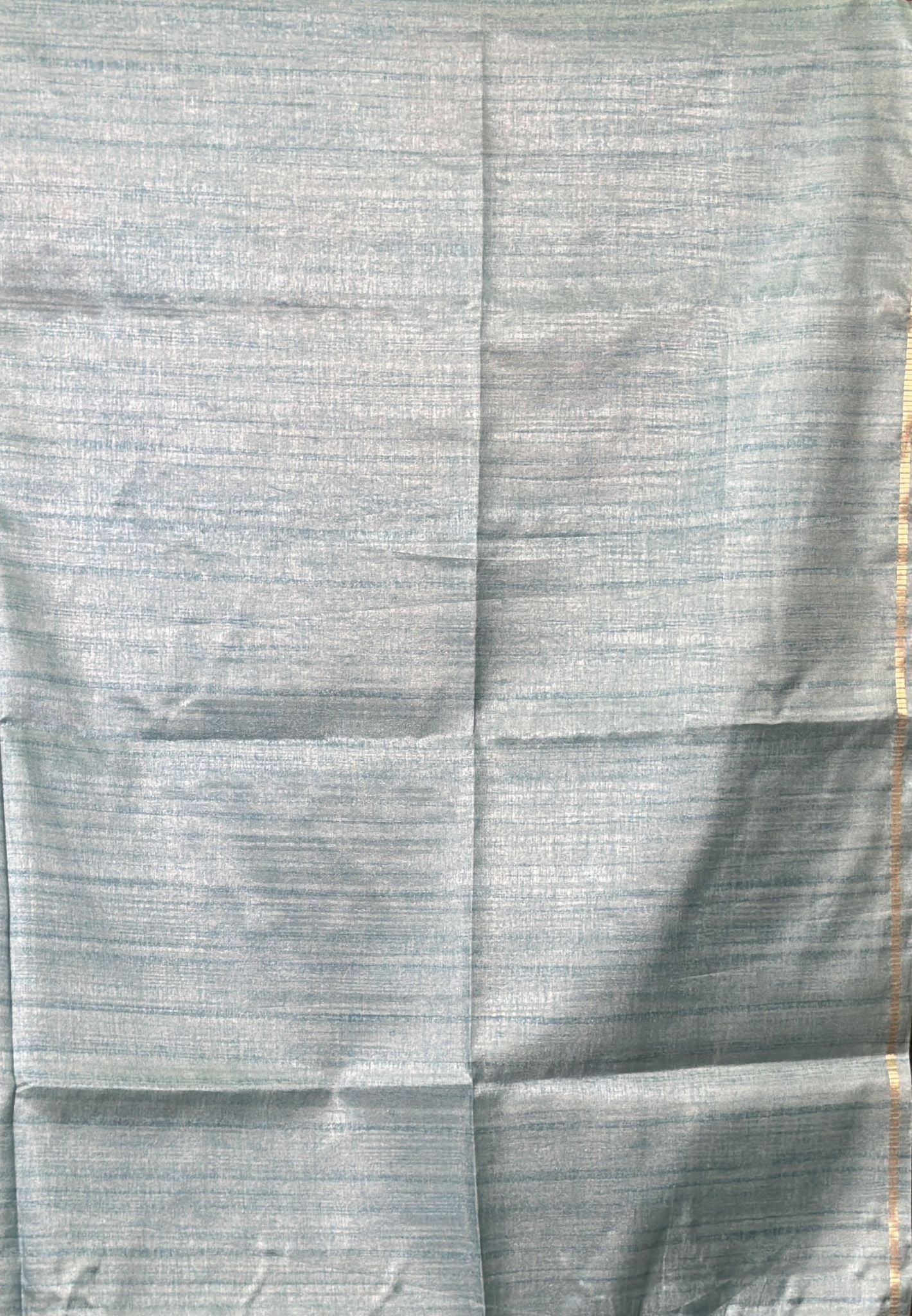 Matka Tussar Silk Saree-Sky blue
