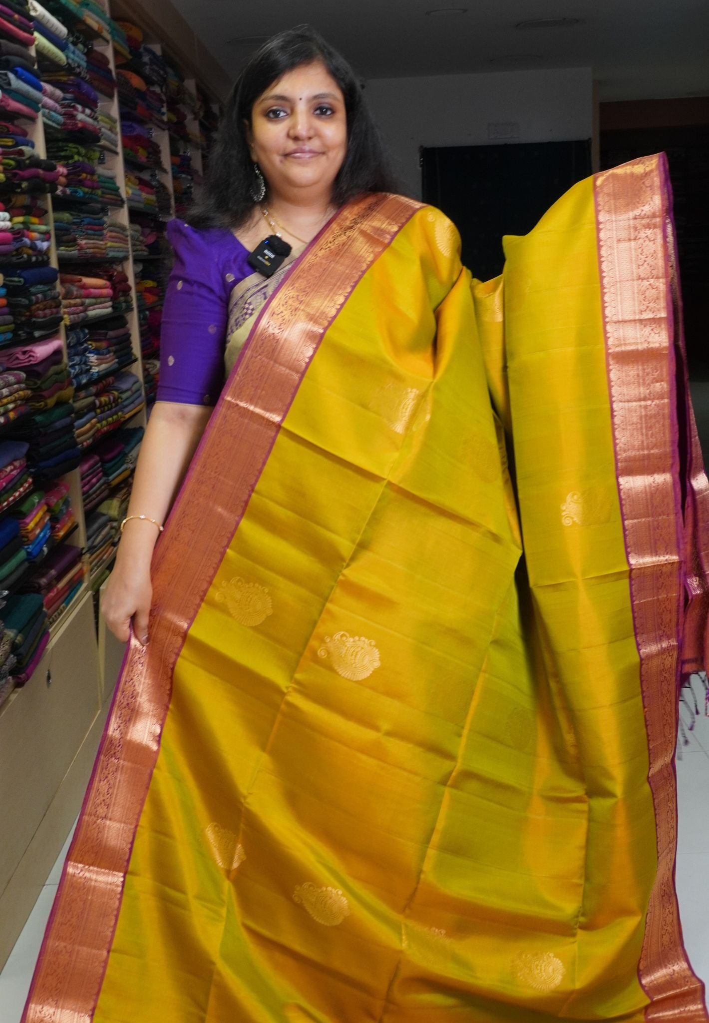Pure Soft Silk Saree- Mehandi Green