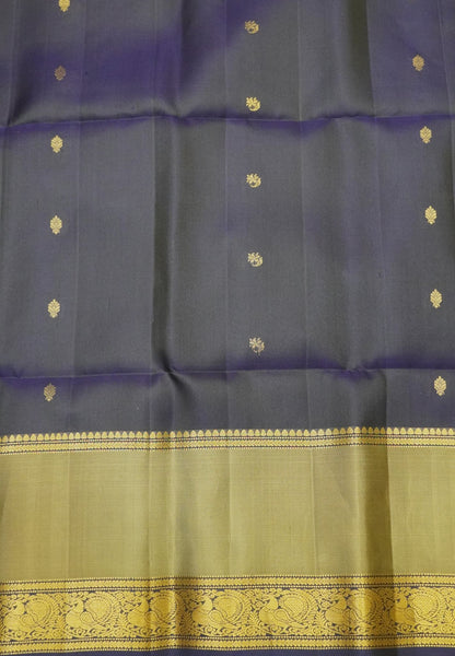 Pure Kanchipuram Silk Saree - Royal Blue with Rettapet Border