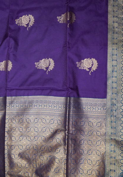 Semi Silk Saree-Wine