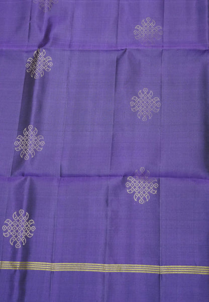 Soft Silk Saree with Kolam Weave - Wine