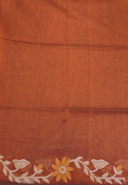Handloom Cotton Saree-Honey Jamdhani Border