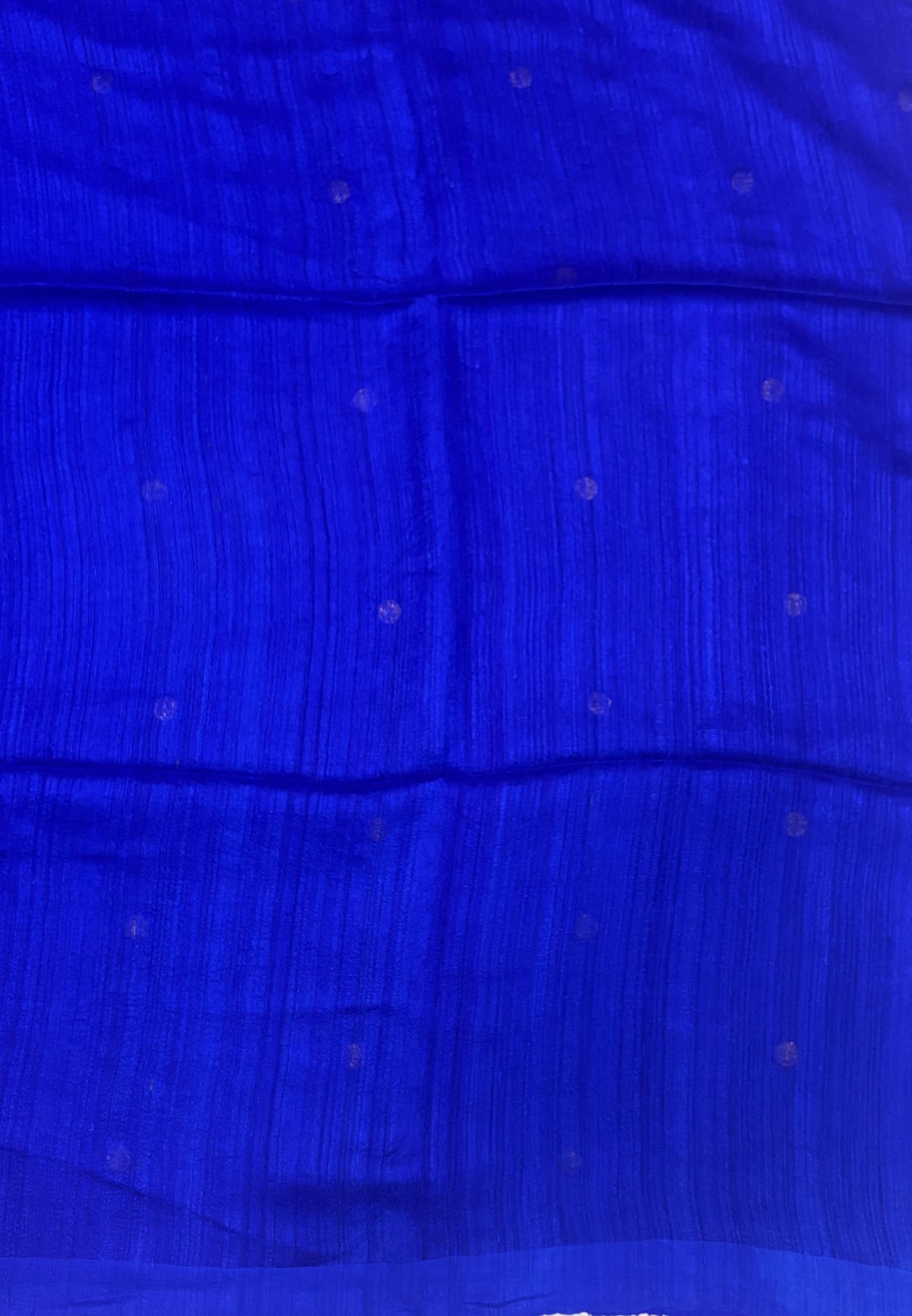 Pure Moonga Cotton Saree-Ms Blue in Coin Butta with Striped Border