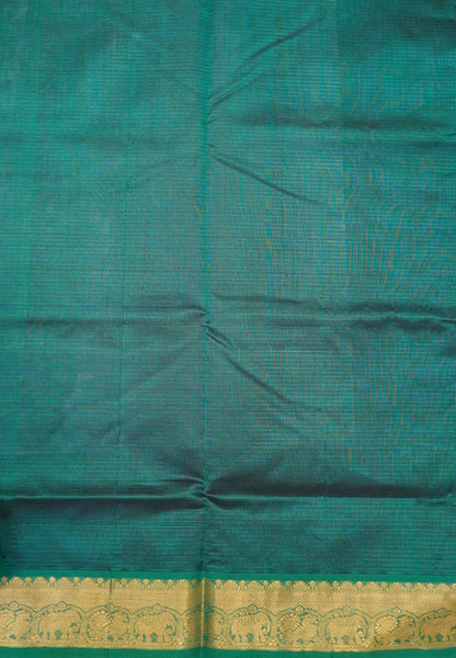 Pure Silk Cotton Saree-Purple Stripes with Zari Woven Border