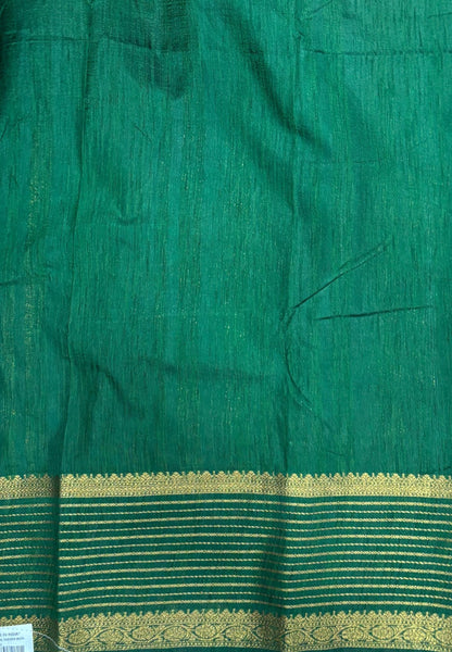 Raw Silk Saree-Rani Pink With Contrast Border